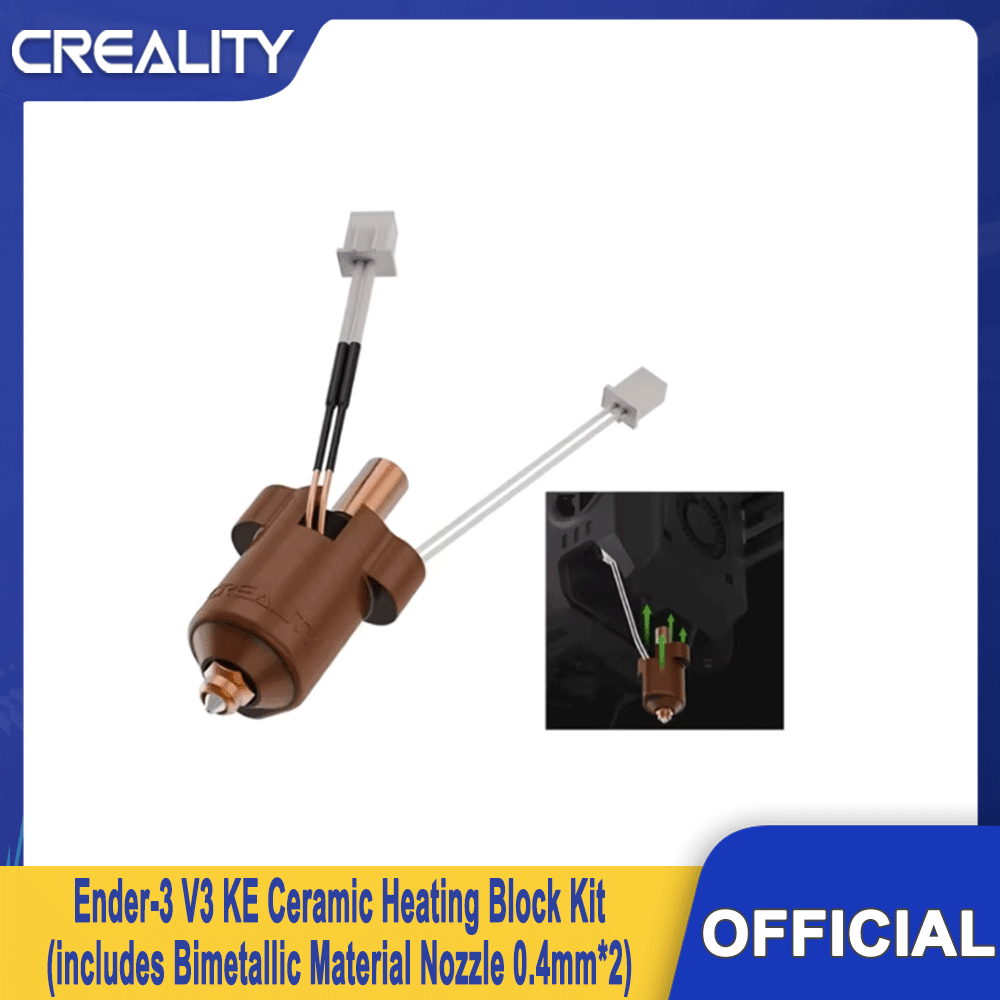 Creality Printer Ender 3 V3 - Creality Neue Version 60W Keramik-Heizblock-Set mit